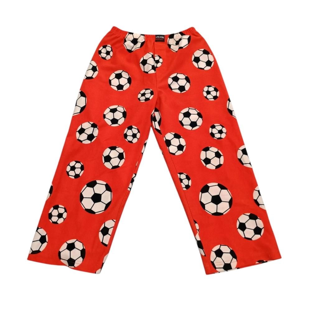 Screaming Mercy Boy Orange & Soccer Ball Print Sleepwear Loungewear Pajamas Pant